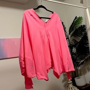 Barbie pink shawl top